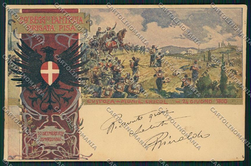 Militari Reggimentale Brigata Pisa cartolina QQ7848 – fronte