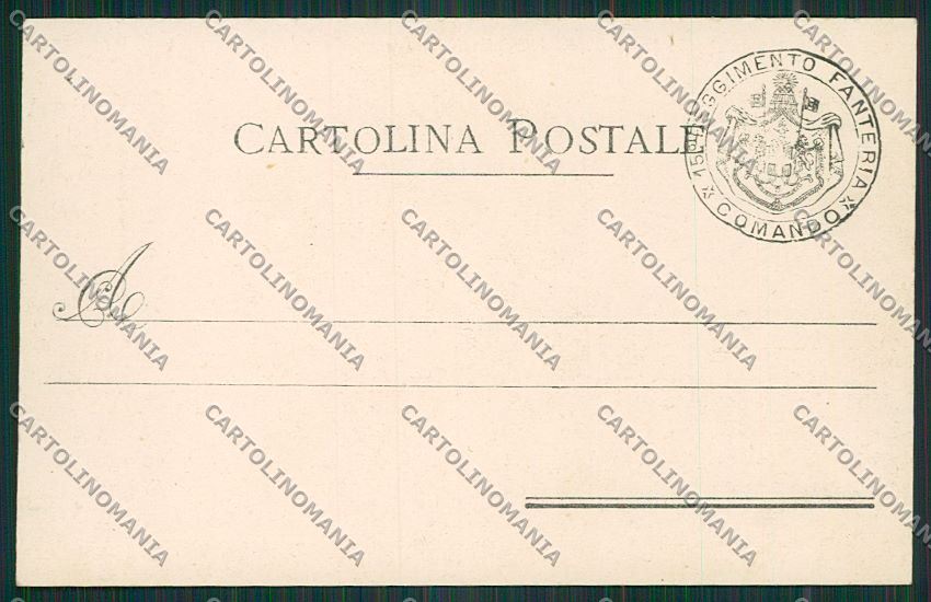 Militari Reggimentale Fanteria Sarzana Genova cartolina QQ7851 – retro