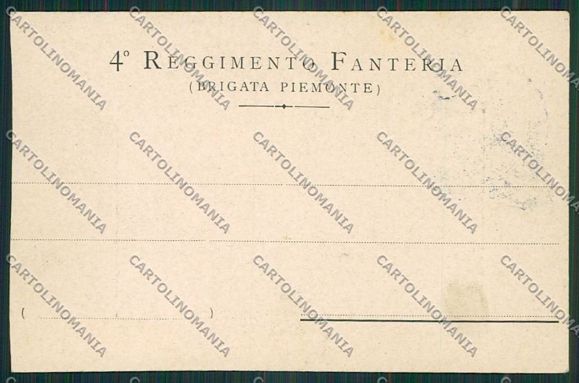 Militari Reggimentale Reggimento Piemonte cartolina QQ7853 – retro