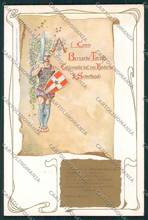 Militari Reggimentale Fanteria cartolina QQ7860 – fronte