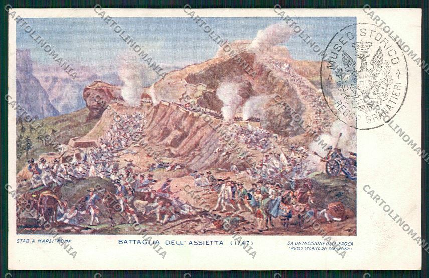 Militari Reggimentale Granatieri Sardegna Battaglia Assietta cartolina QQ7865 – fronte