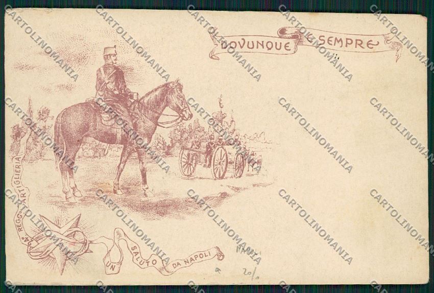 Militari Reggimentale Artiglieria Napoli cartolina QQ7872 – fronte