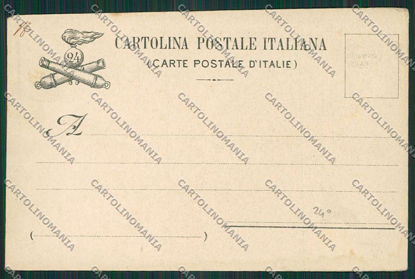 Militari Reggimentale Artiglieria Napoli cartolina QQ7872 – retro