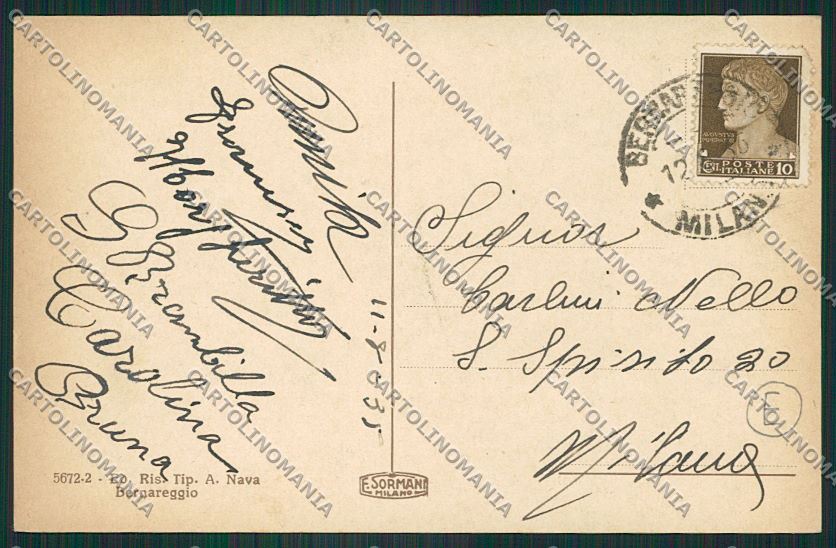 Milano Bernareggio cartolina QQ7898 – retro