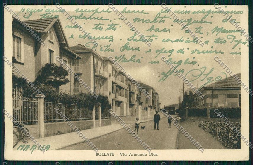 Milano Bollate PIEGA cartolina QQ7917 – fronte