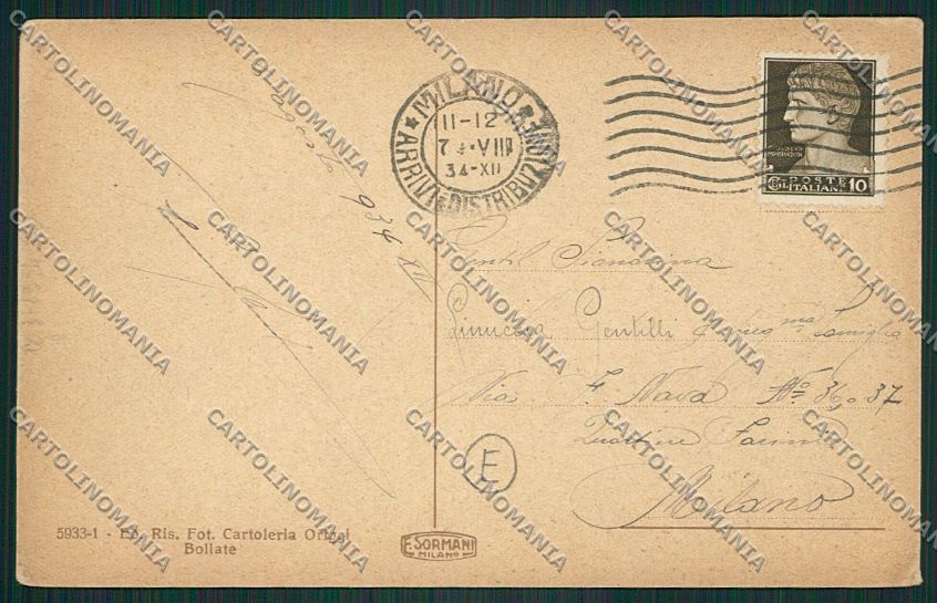Milano Bollate cartolina QQ7919 – retro