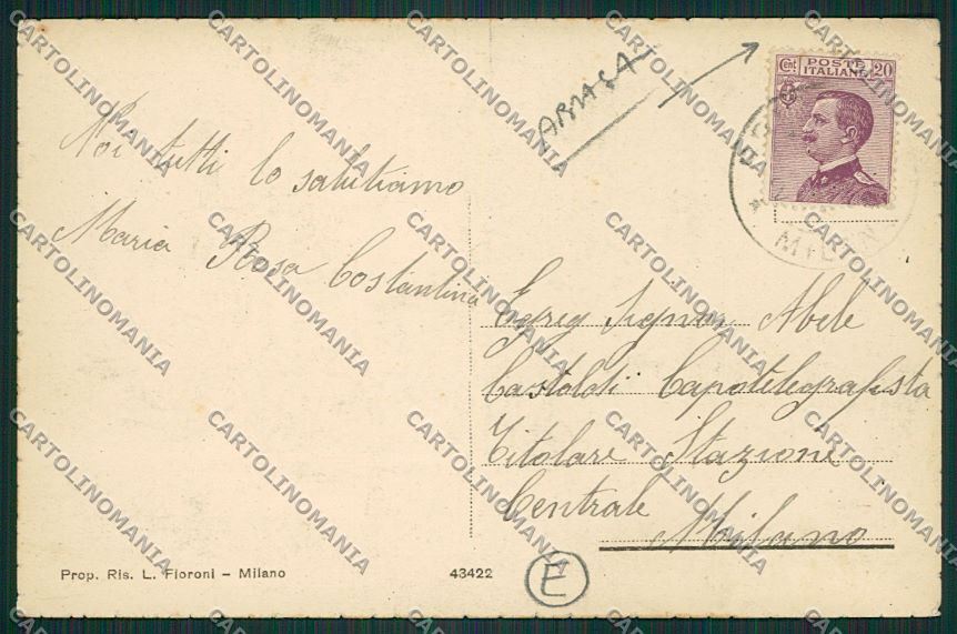 Milano Briosco Capriano ABRASA cartolina QQ7953 – retro