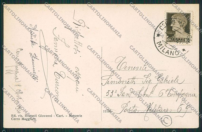 Milano Cerro Maggiore cartolina QQ7986 – retro