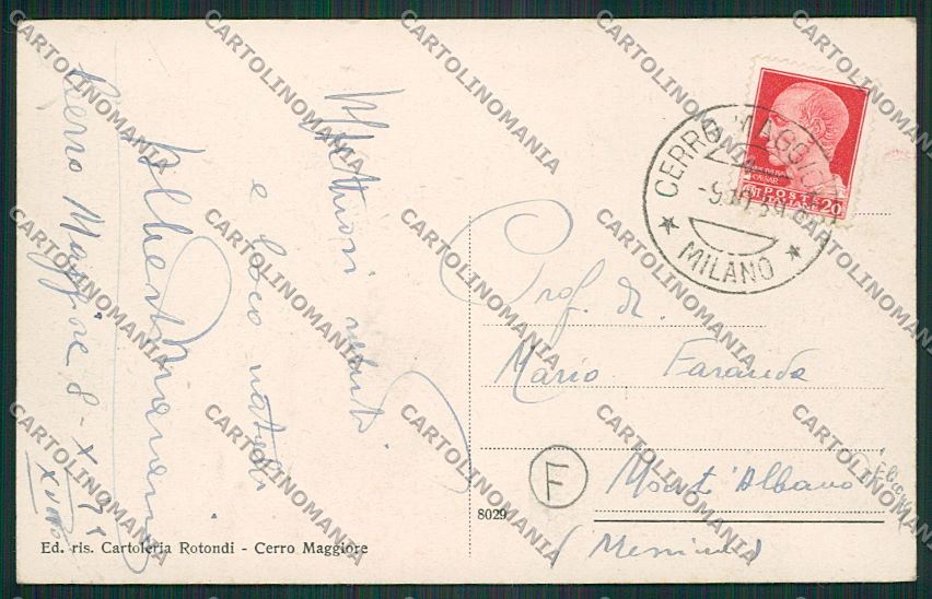 Milano Cerro Maggiore cartolina QQ7991 – retro