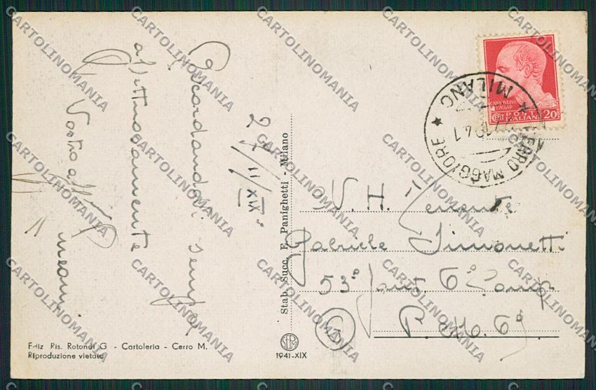 Milano Cerro Maggiore cartolina QQ7995 – retro