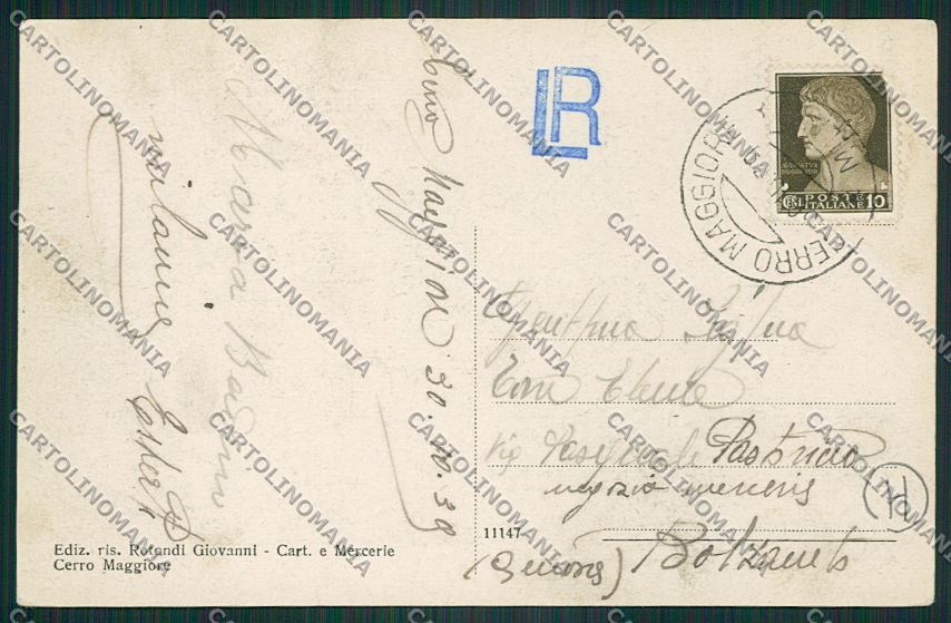 Milano Cerro Maggiore cartolina QQ8000 – retro