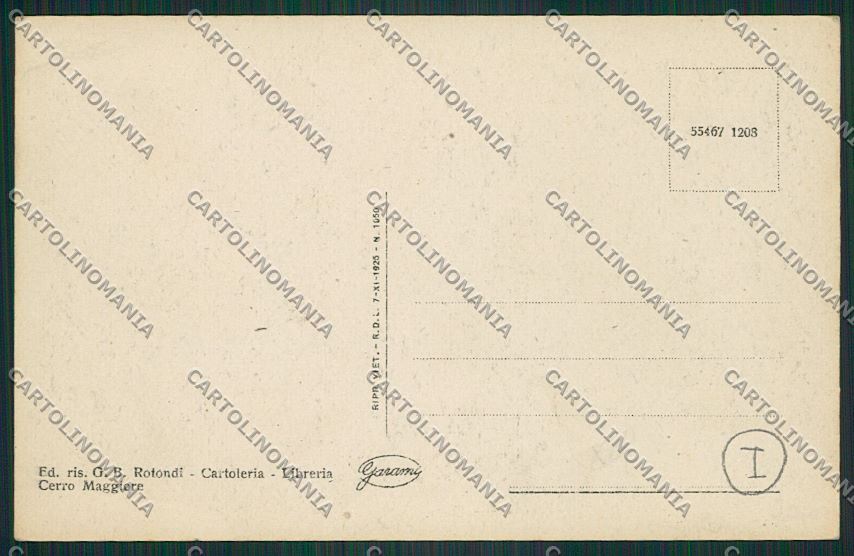 Milano Cerro Maggiore cartolina QQ8001 – retro