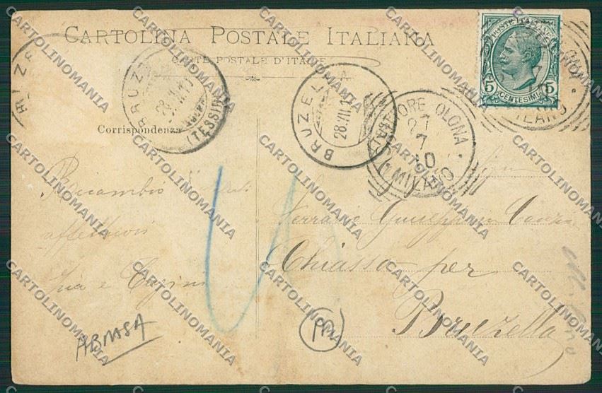 Milano Cerro Maggiore ABRASA cartolina QQ8007 – retro