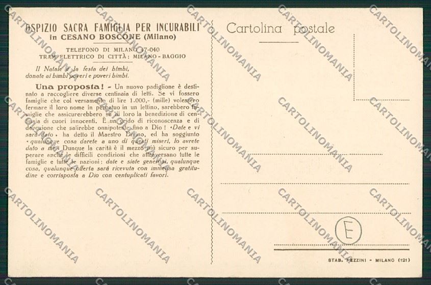 Milano Cesano Boscone cartolina QQ8026 – retro