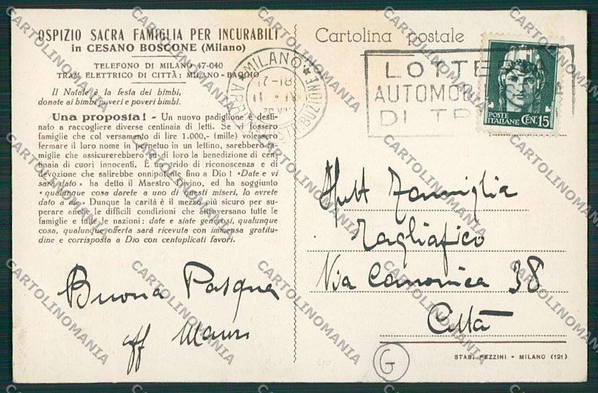 Milano Cesano Boscone cartolina QQ8029 – retro