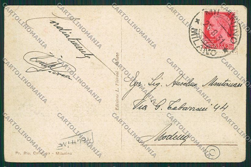 Milano Cusano Milanino PIEGHINE cartolina QQ8062 – retro