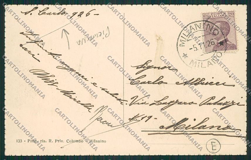 Milano Cusano Milanino PIEGHINA cartolina QQ8080 – retro