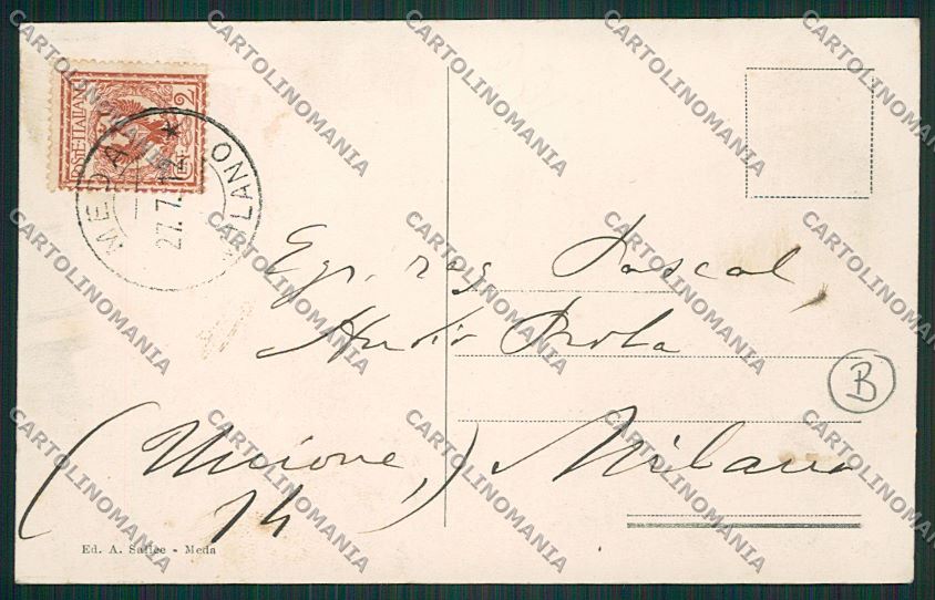 Milano Meda cartolina QQ8122 – retro