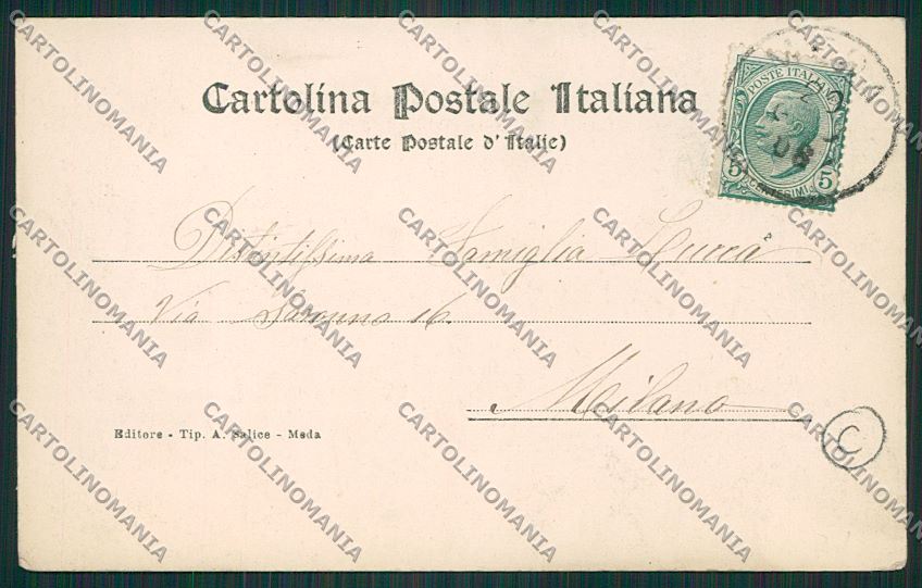 Milano Meda cartolina QQ8125 – retro