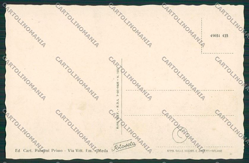 Milano Meda cartolina QQ8126 – retro
