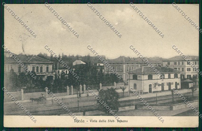 Milano Meda Ferrovia cartolina QQ8153 – fronte