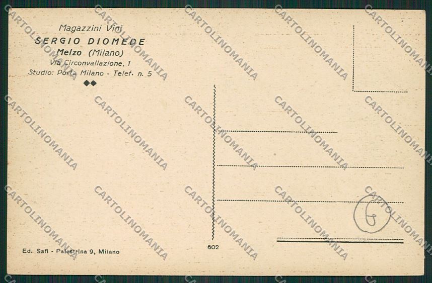 Milano Melzo cartolina QQ8162 – retro