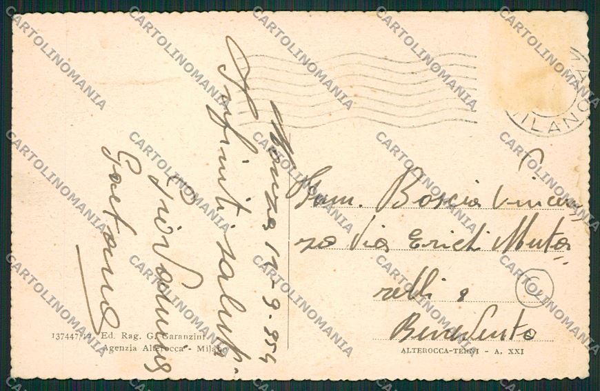 Milano Monza cartolina QQ8177 – retro