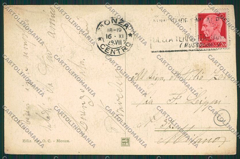 Milano Monza cartolina QQ8203 – retro