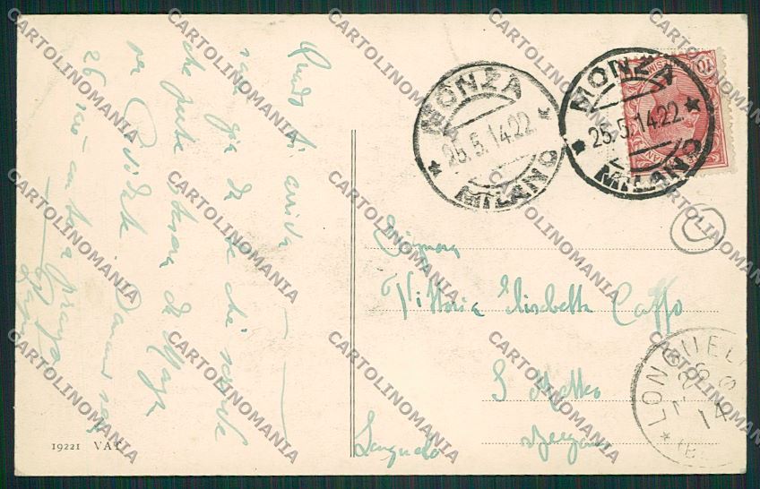Milano Monza Savoia cartolina QQ8213 – retro