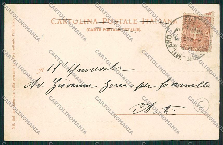Milano Monza Savoia cartolina QQ8221 – retro