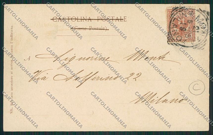 Milano Monza Savoia cartolina QQ8222 – retro