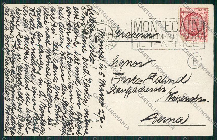 Milano Monza cartolina QQ8282 – retro