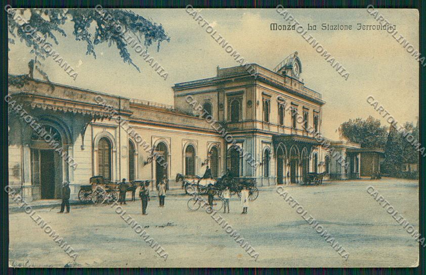 Milano Monza Stazione ABRASA cartolina QQ8285 – fronte