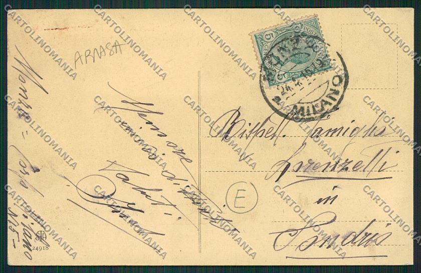 Milano Monza Stazione ABRASA cartolina QQ8285 – retro