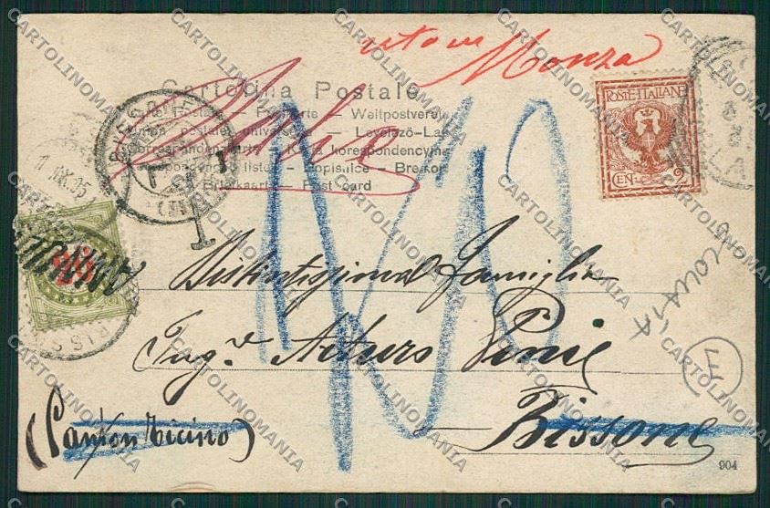 Milano Monza Stazione SCOLLATA cartolina QQ8286 – retro