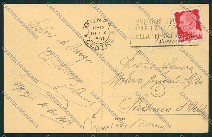 Milano Monza STRAPPINO cartolina QQ8303 – retro