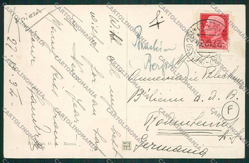 Milano Monza PIEGA cartolina QQ8336 – retro