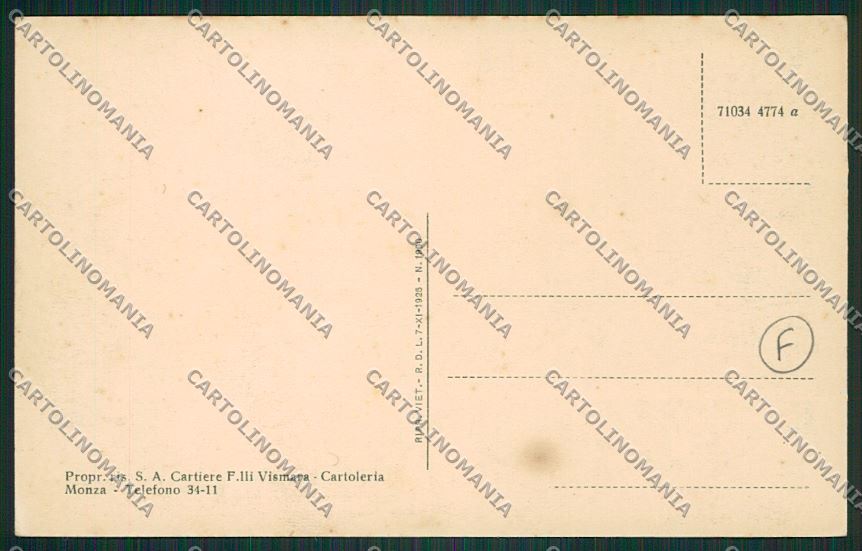 Milano Monza cartolina QQ8338 – retro