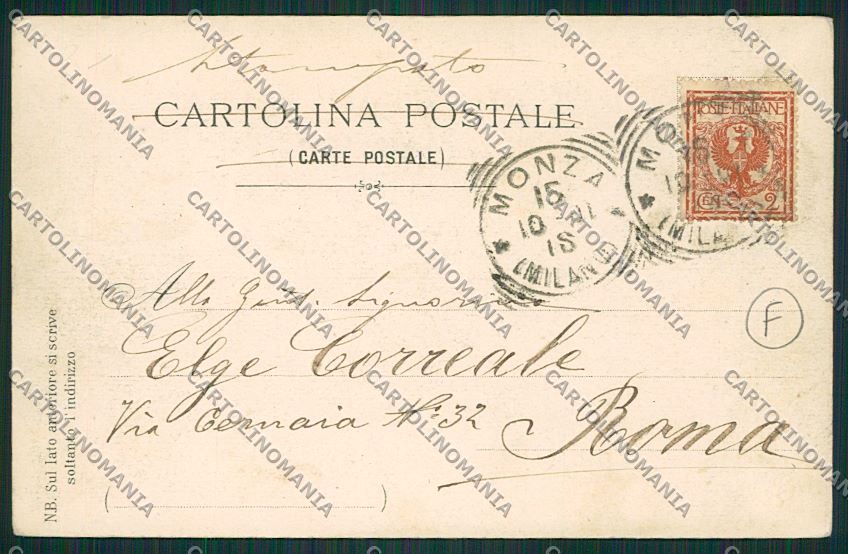Milano Monza cartolina QQ8356 – retro