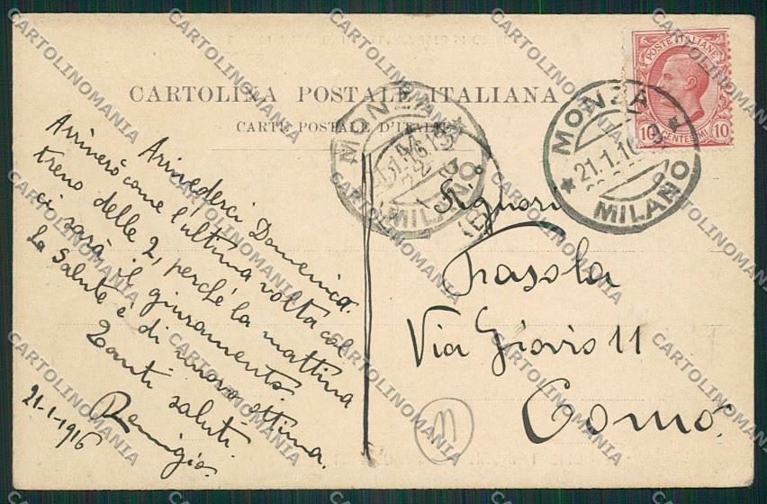 Milano Monza Savoia cartolina QQ8409 – retro