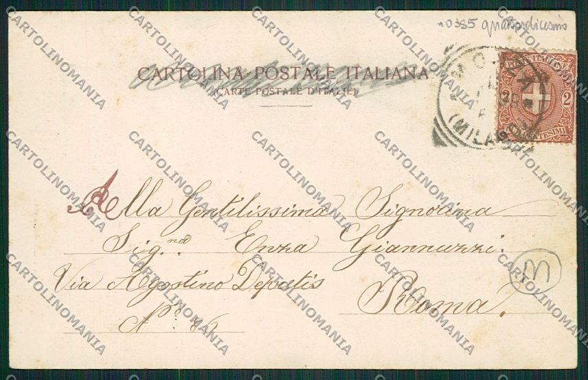 Milano Monza Savoia cartolina QQ8410 – retro