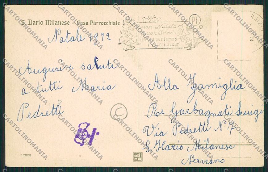 Milano Nerviano cartolina QQ8420 – retro