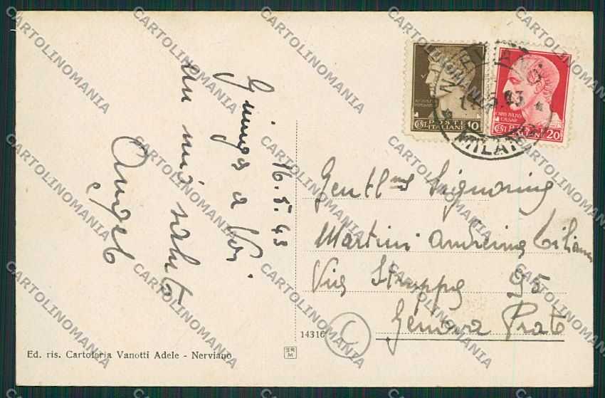 Milano Nerviano cartolina QQ8421 – retro
