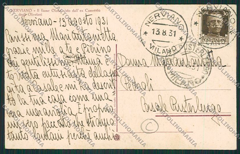 Milano Nerviano cartolina QQ8422 – retro