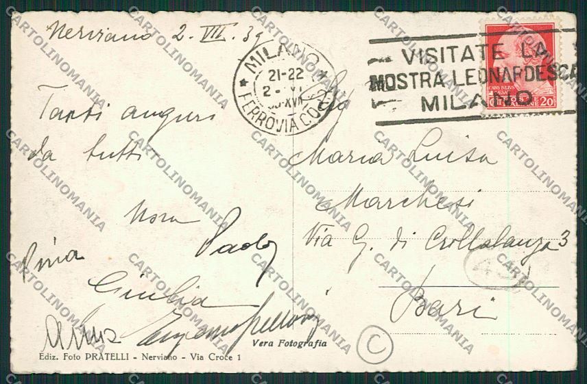 Milano Nerviano Foto cartolina QQ8423 – retro