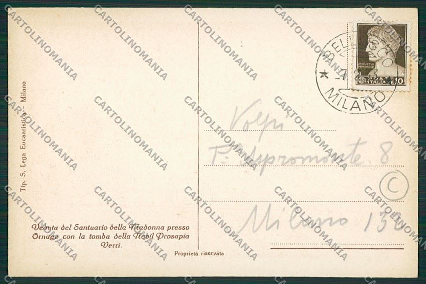 Milano Ornago cartolina QQ8483 – retro