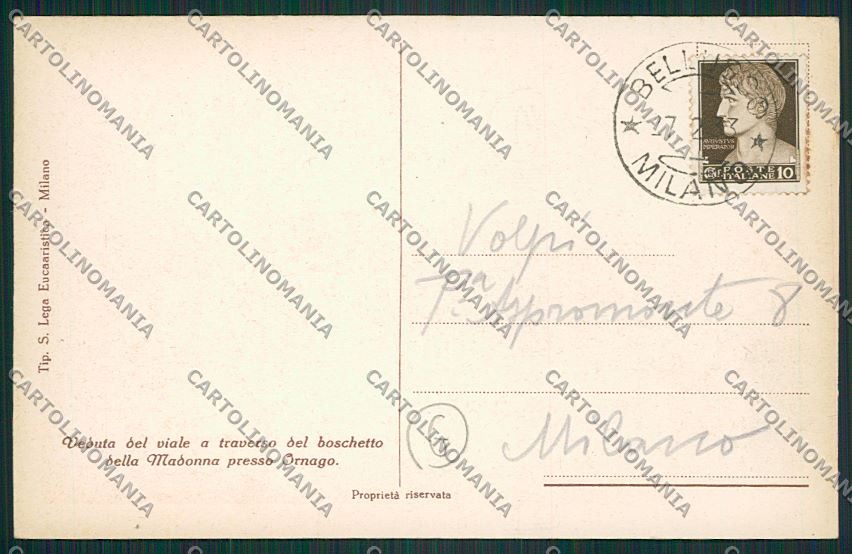 Milano Ornago cartolina QQ8486 – retro