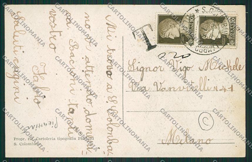Milano San Colombano al Lambro PIEGHINE cartolina QQ8528 – retro