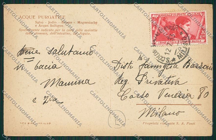 Milano San Colombano al Lambro cartolina QQ8549 – retro