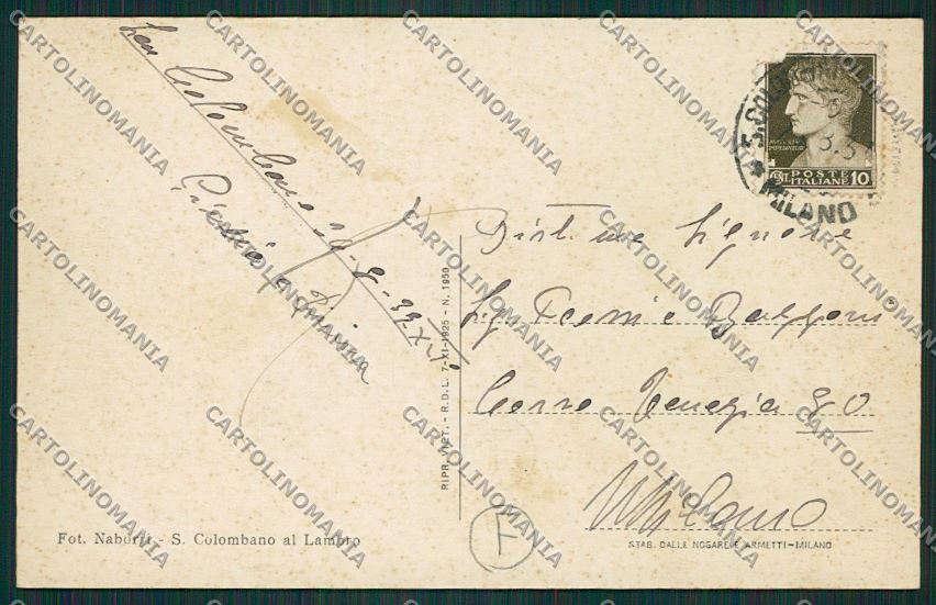 Milano San Colombano al Lambro cartolina QQ8557 – retro